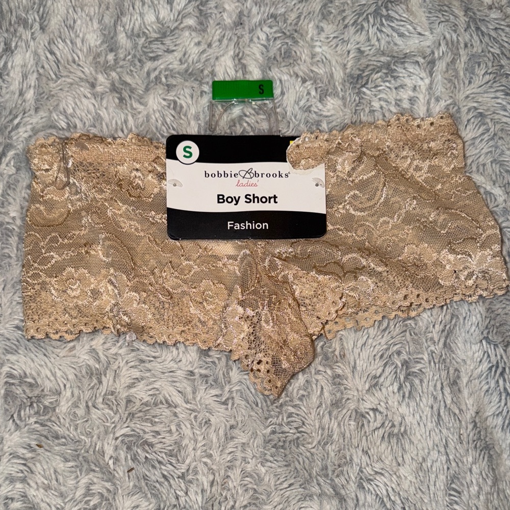 Bobbie Brooks Tan Lace Boy Short Size Small